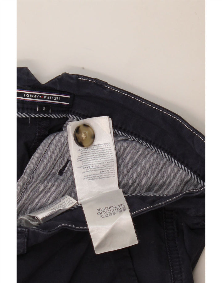TOMMY HILFIGER Pantaloncini chino da donna US 8 Medium W32 Blu Navy Cotone