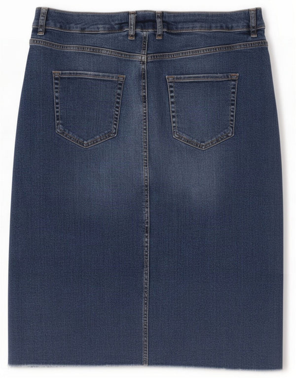 Gonna di jeans da donna Marks & Spencer UK 16 Large W34 L27 Blu Cotone