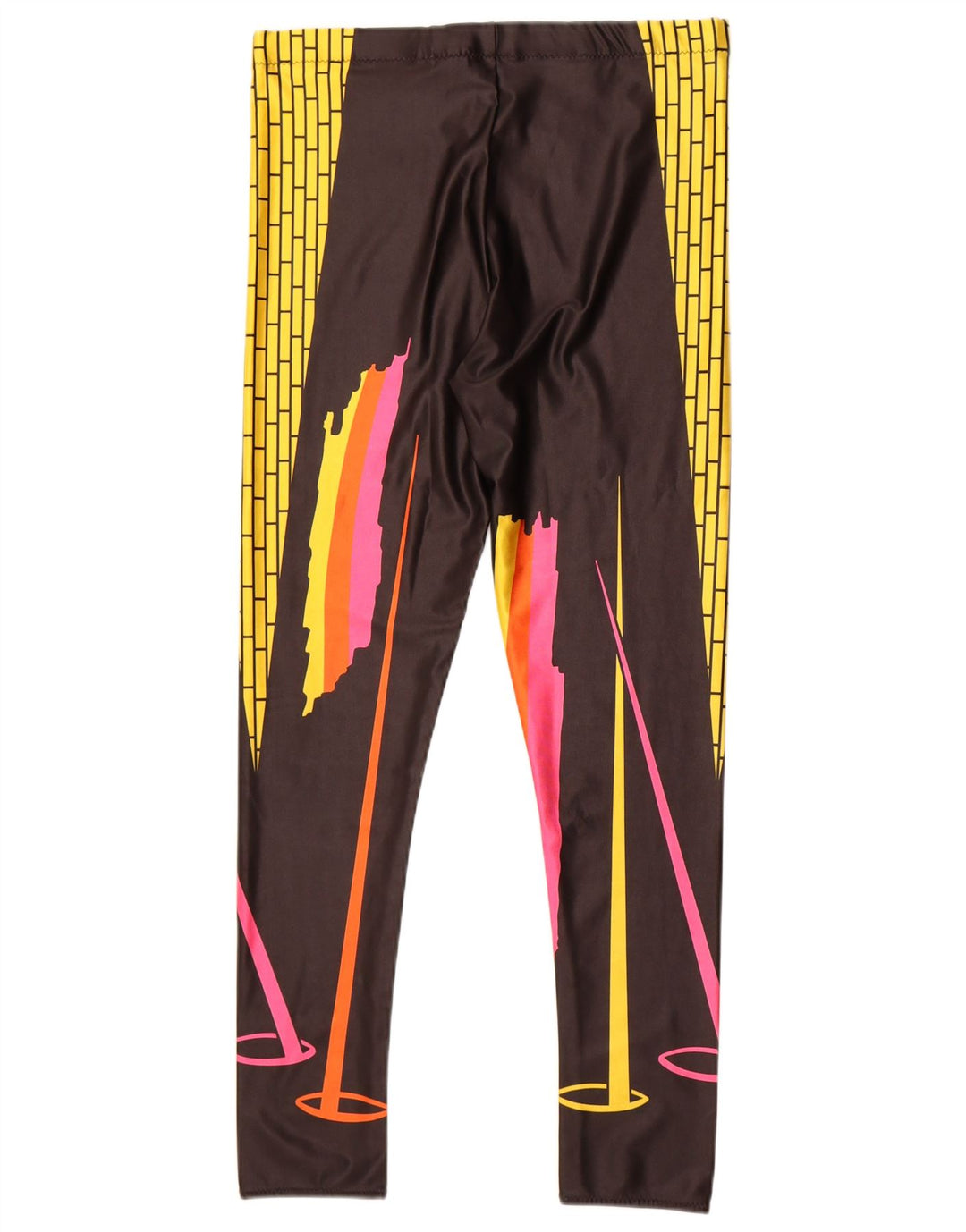 Leggings vintage da donna UK 14 poliammide color block medio multicolore