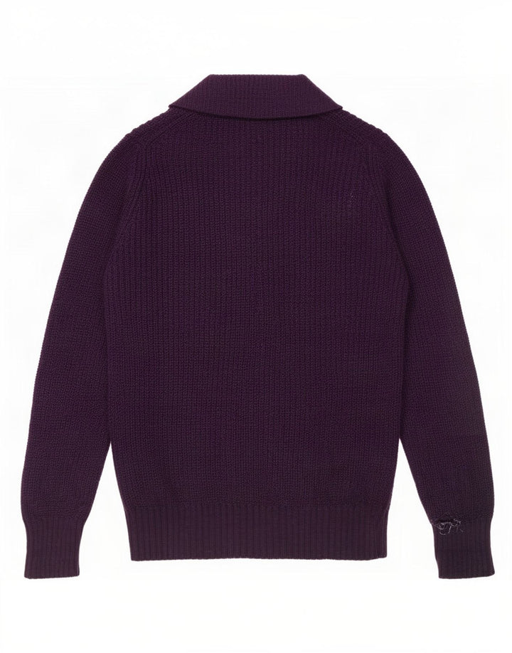 Maglione cardigan da uomo Paul Smith in lana viola medio