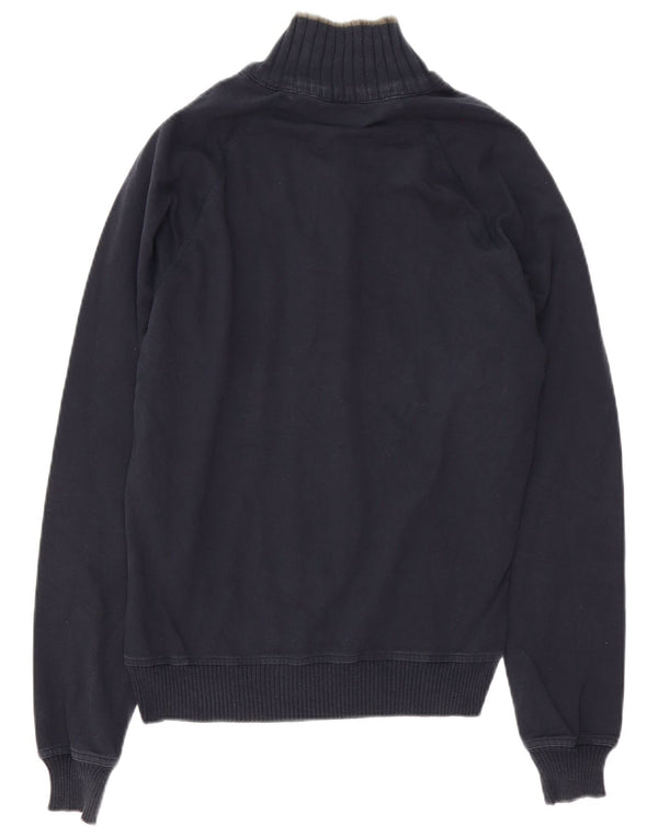 Maglione Zara da uomo con zip e collo a righe blu navy medie