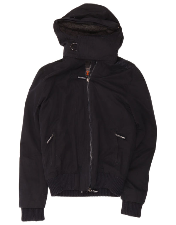 Giacca bomber con cappuccio da uomo Windbomber Superdry UK 36 Small Blu Navy
