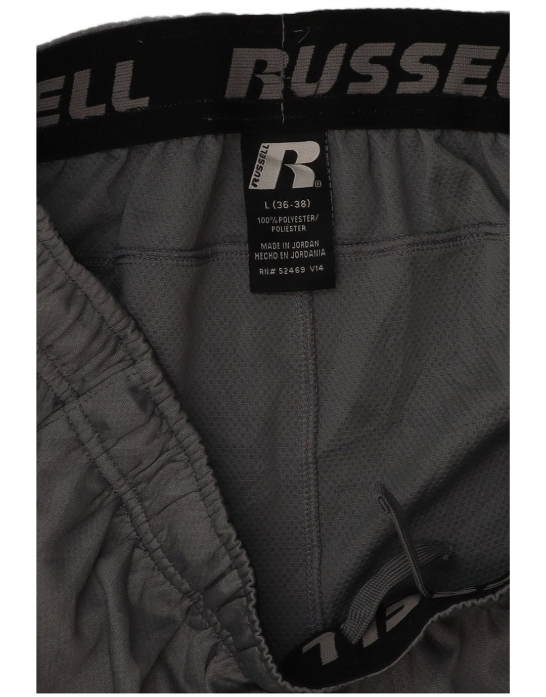 RUSSELL ATHLETIC Pantaloncini sportivi Dri-Power da uomo Large Grey Colourblock