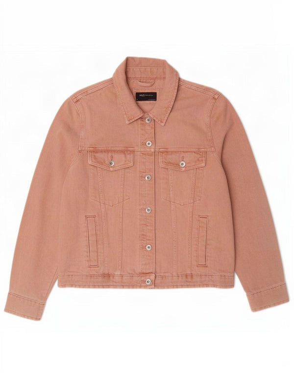 Giacca di jeans da donna Marks & Spencer UK 16 grande cotone rosa