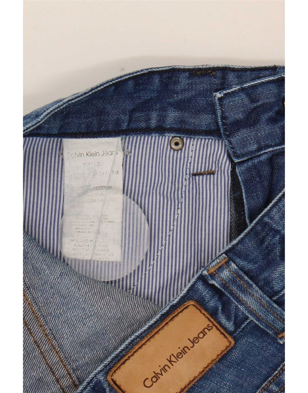 Jeans slim da donna Calvin Klein W30 L32 cotone blu