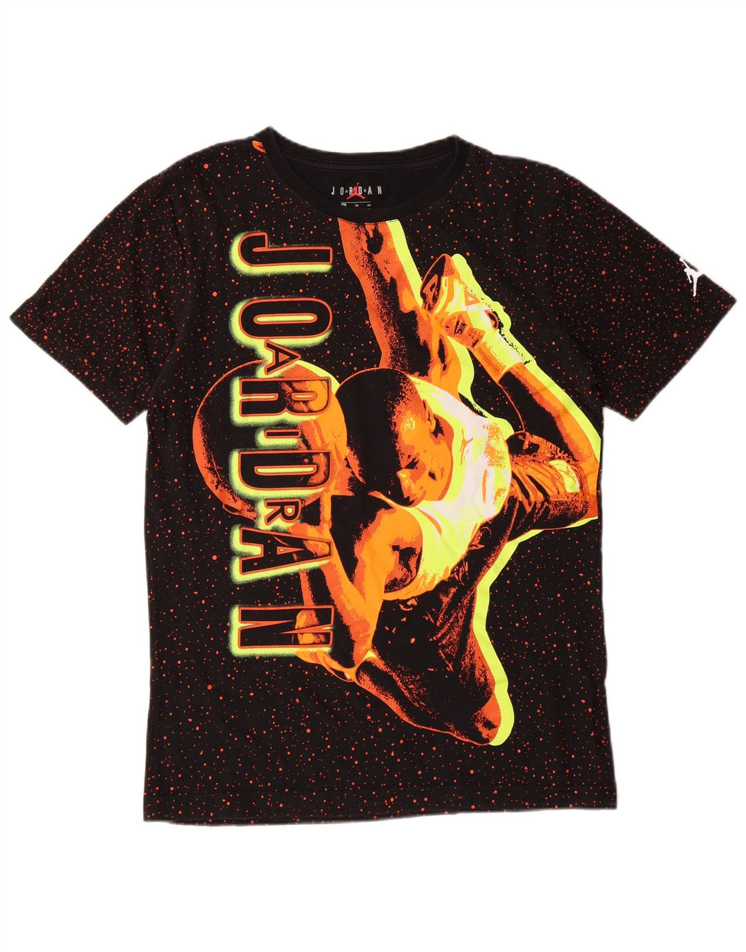 T-shirt grafica JORDAN per ragazzi 13-14 anni XL in cotone maculato nero