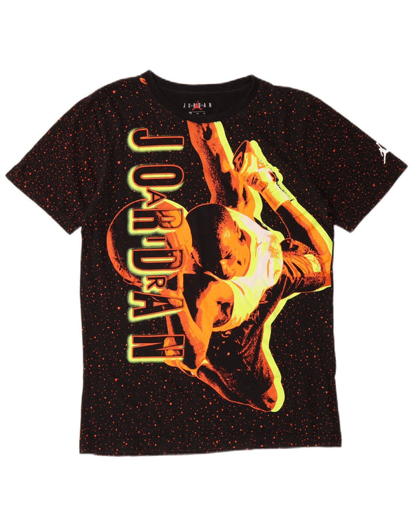 T-shirt grafica JORDAN per ragazzi 13-14 anni XL in cotone maculato nero