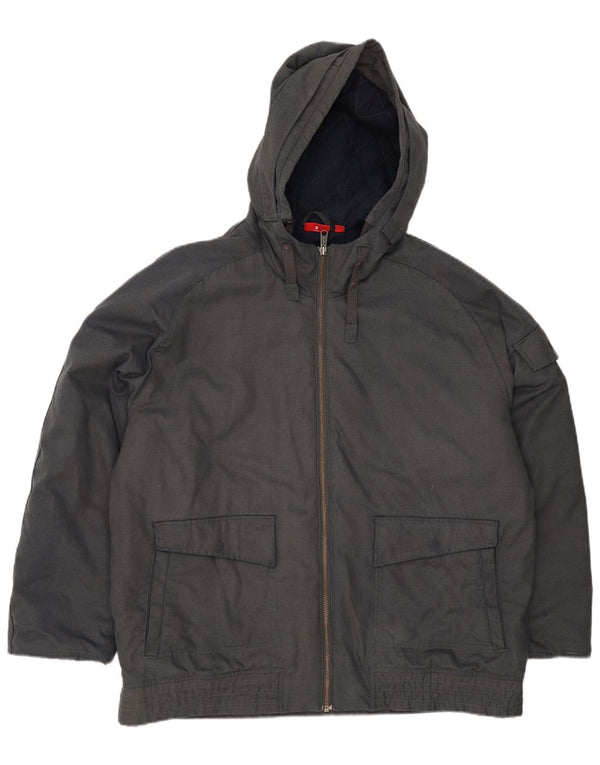Giacca a vento con cappuccio da uomo Puma UK 40 grande cotone grigio