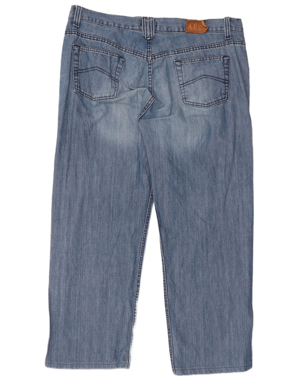 Jeans dritti da uomo ARMANI W40 L28 cotone blu
