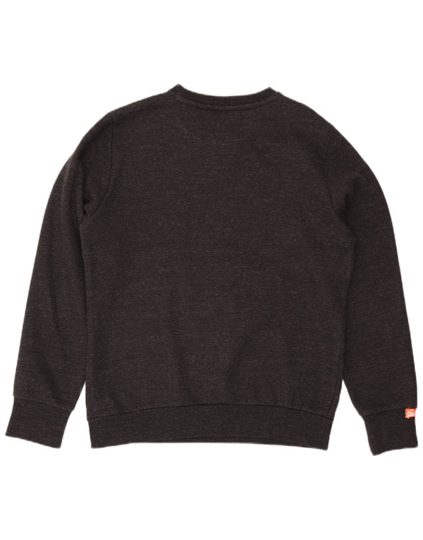 Felpa da uomo SUPERDRY Maglione XL Cotone chiazzato grigio