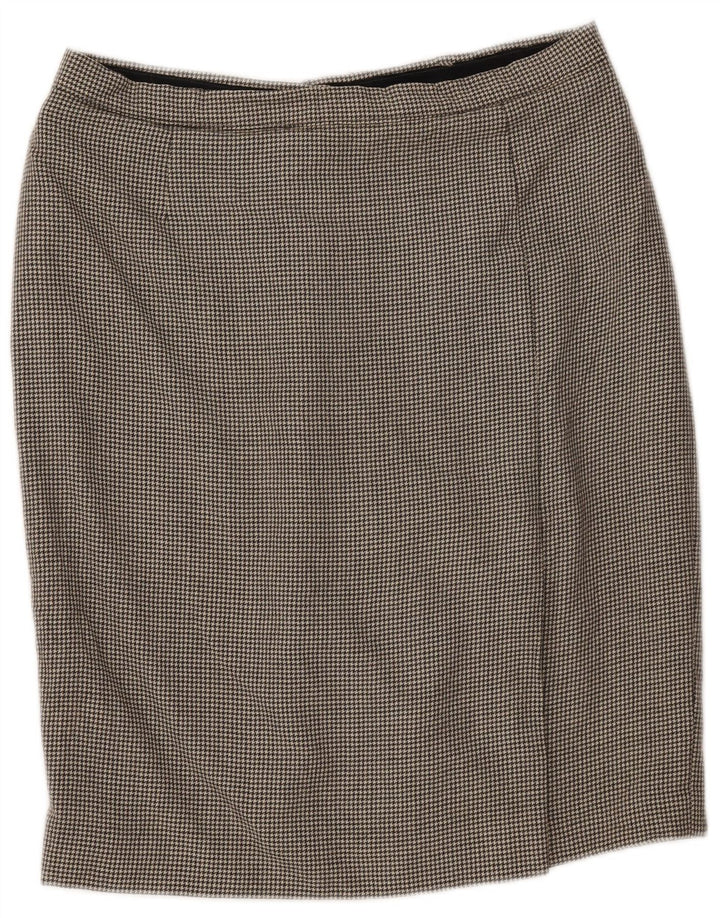 Gonna a tubino vintage da donna W30 pied de poule grigio medio