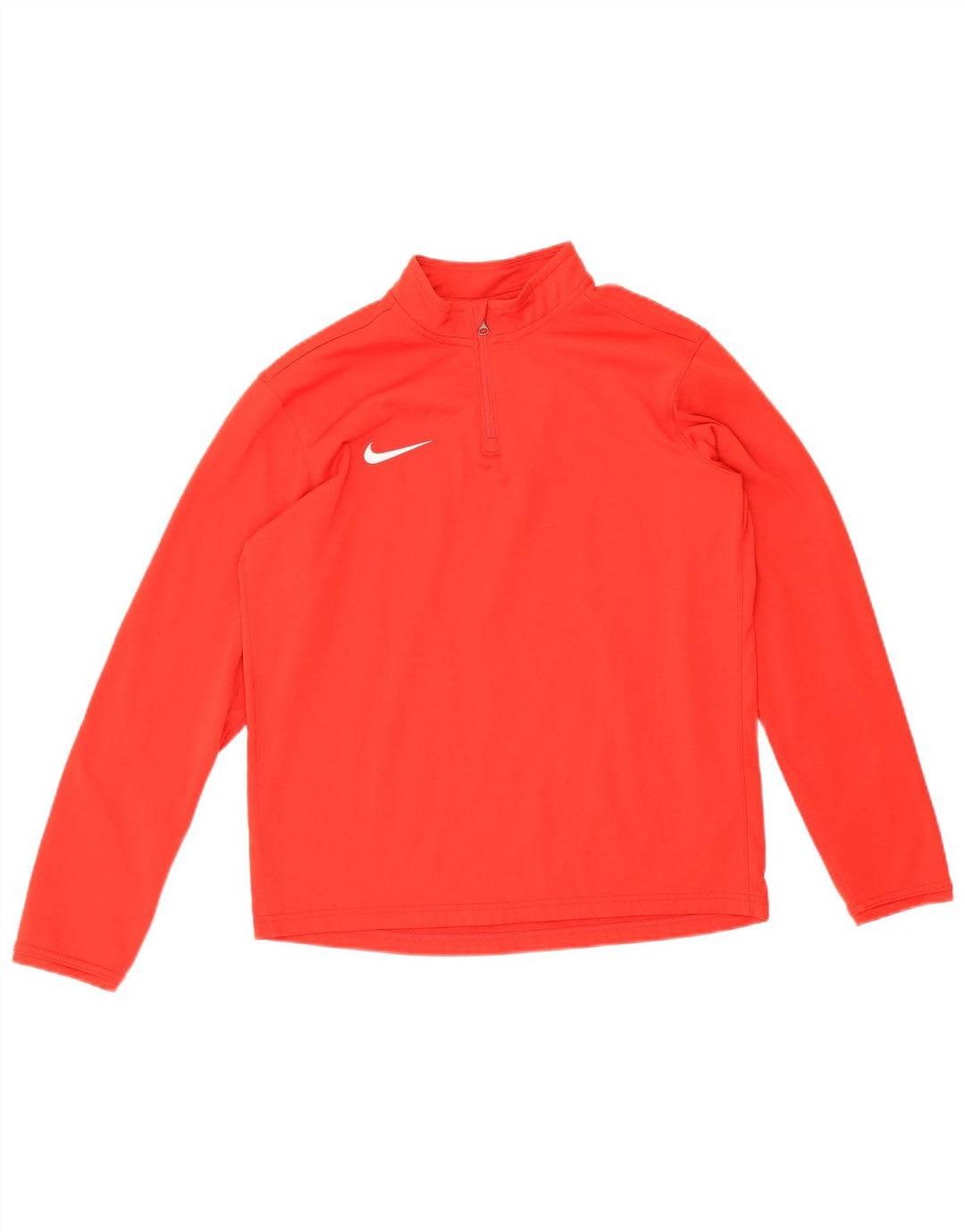 Top della tuta pullover Nike da ragazzo Dri Fit con zip e collo 13-14 anni XL Rossa