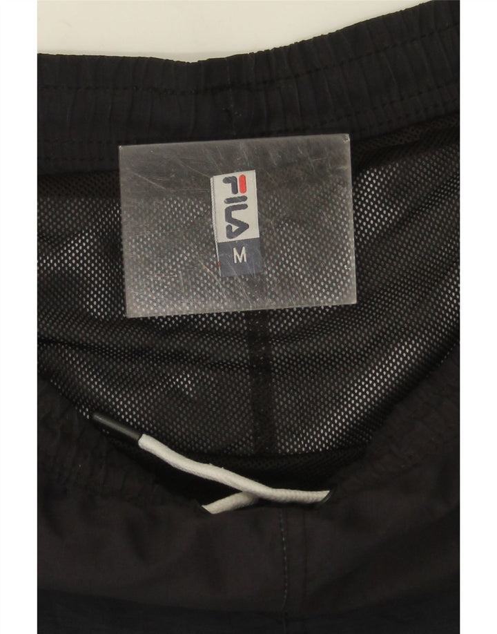 Pantaloncini da bagno grafici da uomo Fila in poliestere color block blu medio