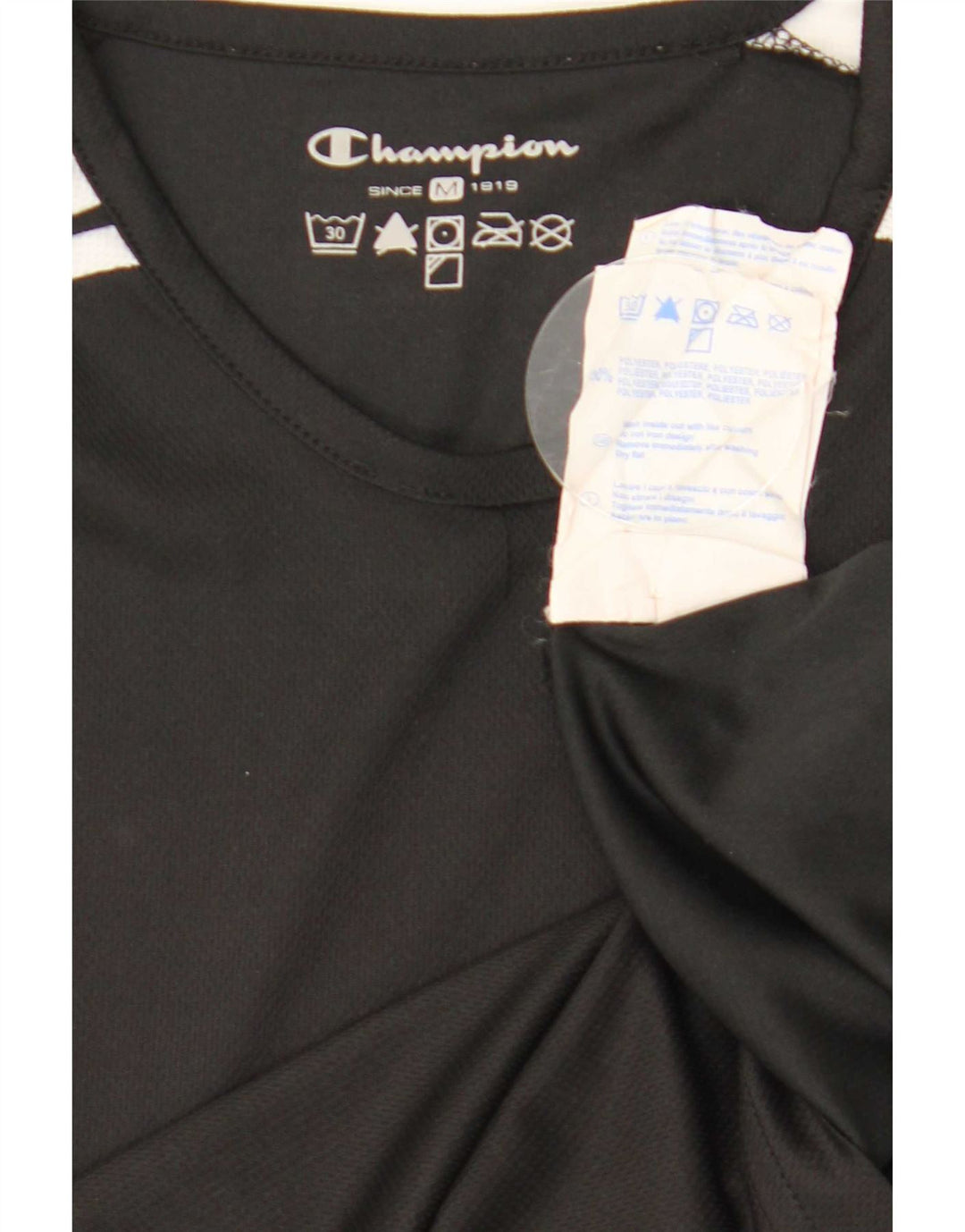 T-shirt da donna Champion Top UK 12 Poliestere color block medio nero