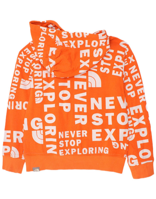 Felpa con cappuccio grafica per ragazzi The North Face 9-10 anni in cotone arancione medio