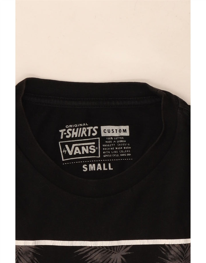 T-shirt grafica personalizzata da uomo VANS Top piccola in cotone nero
