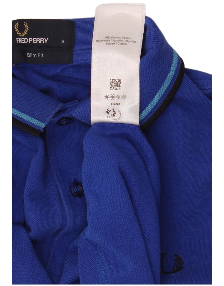 FRED PERRY Polo da uomo slim fit piccola in cotone blu navy