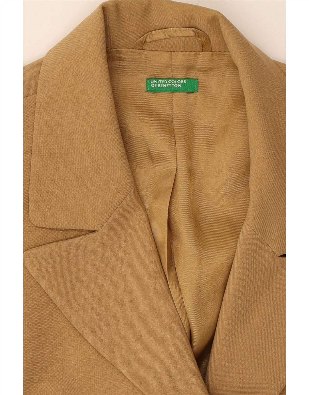 BENETTON Womens 3 Button Blazer Jacket IT 38 XS Beige Polyester Vintage Benetton and Second-Hand Benetton from Messina Hembry 