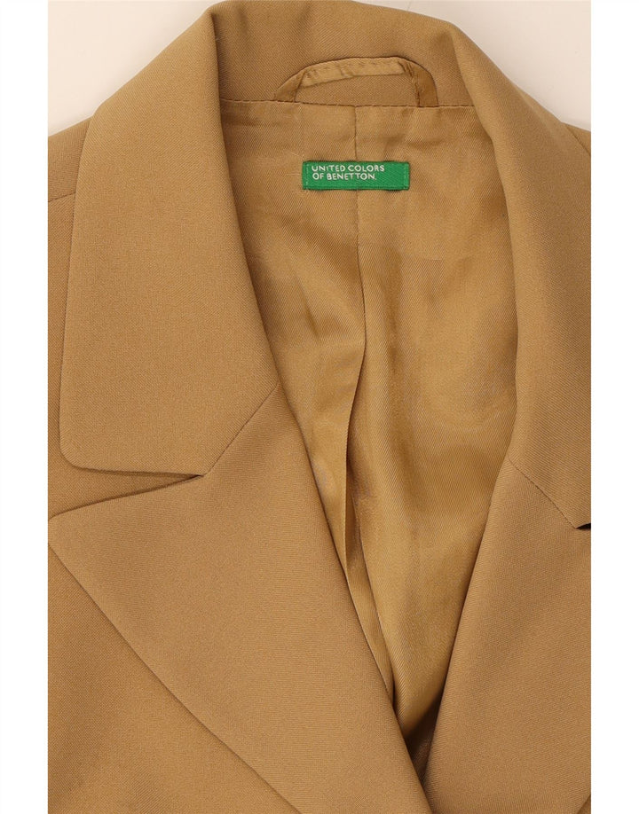 BENETTON Womens 3 Button Blazer Jacket IT 38 XS Beige Polyester Vintage Benetton and Second-Hand Benetton from Messina Hembry 