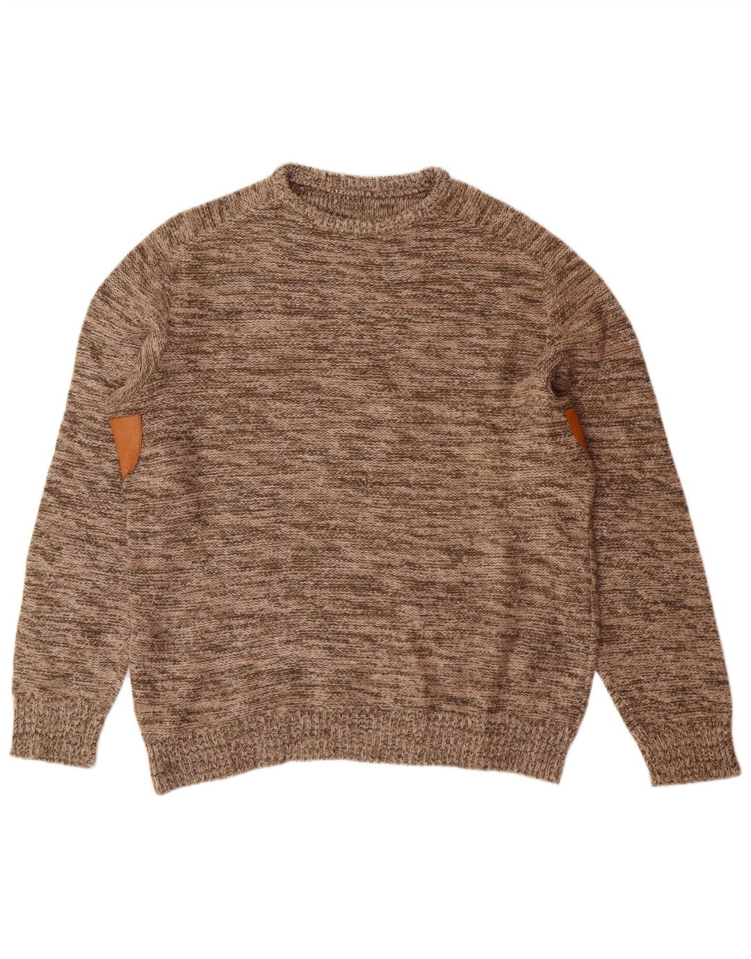 Maglione girocollo da uomo vintage IT 48 Acrilico screziato marrone medio