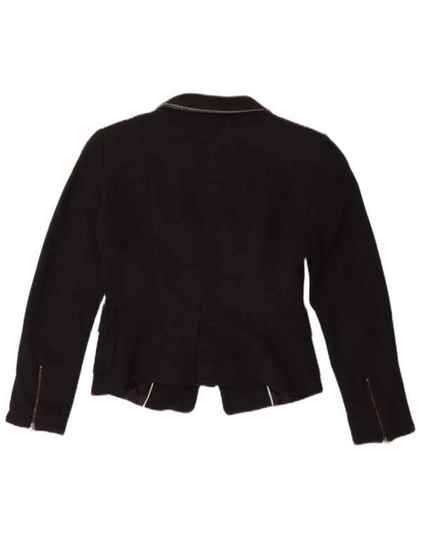 Giacca Blazer a 1 Bottone da Donna ZARA UK 12 Media Nera