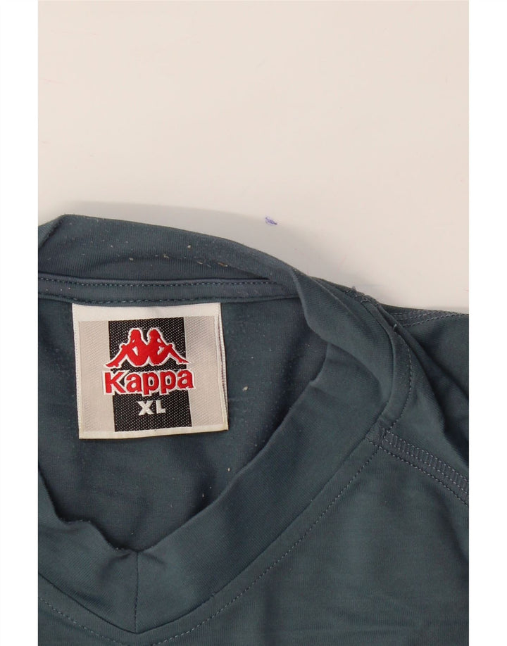 KAPPA Mens T-Shirt Top XL Blue Polyamide Vintage Kappa and Second-Hand Kappa from Messina Hembry 