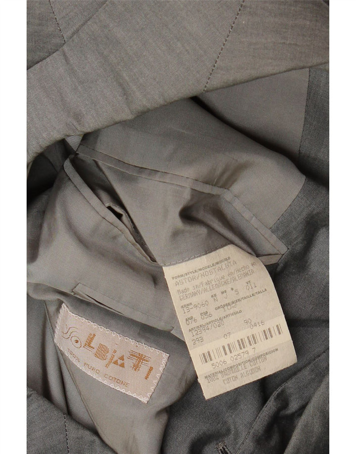 Giacca blazer da uomo a 3 bottoni Hugo Boss UK 42 XL cotone grigio