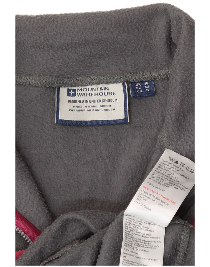 Gilet in pile da donna Mountain Warehouse UK 16 Large Grigio Poliestere