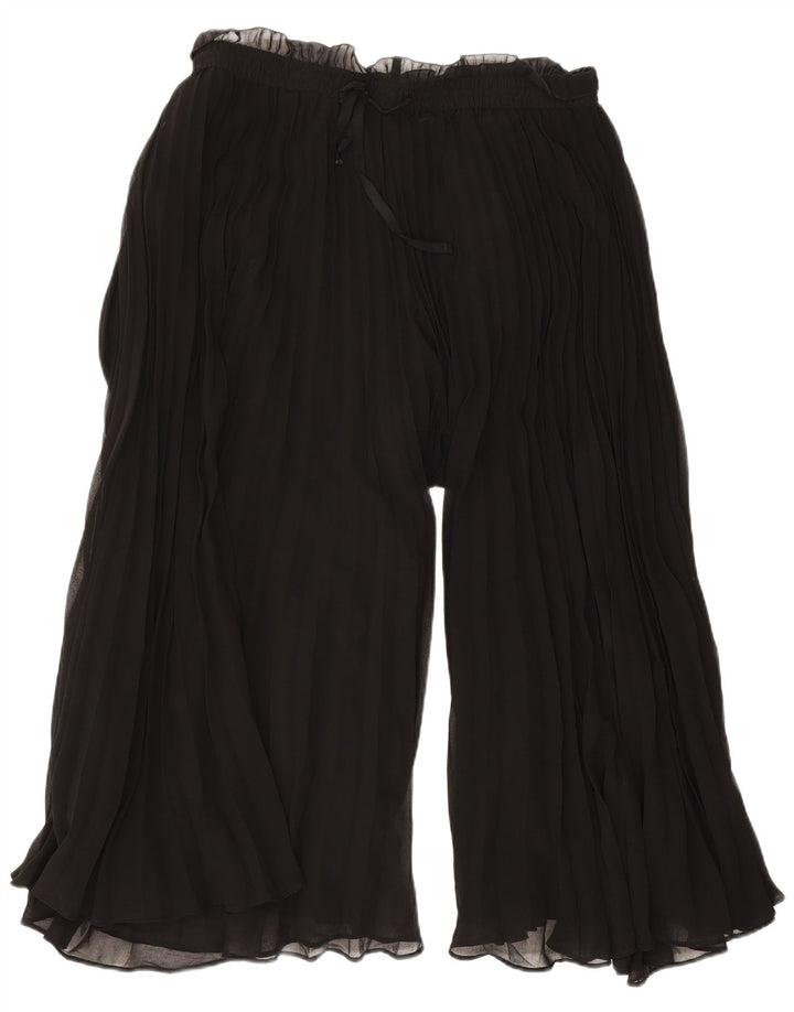 Pantaloni Capri a vita alta da donna Zara Cullotes medi W28 L20 neri