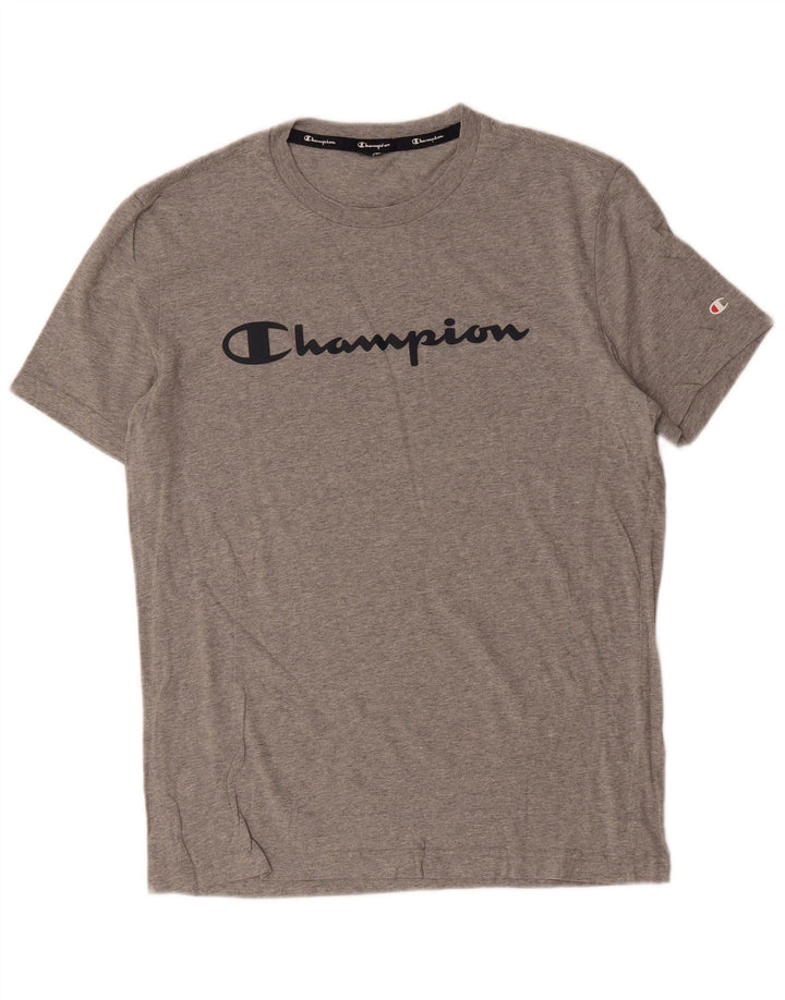T-shirt grafica da uomo Champion Top grigio medio