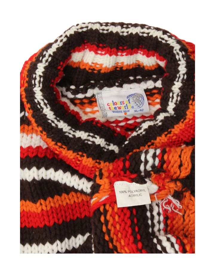 COLORS OF THE WORLD Maglione maglione a collo alto da donna UK 18 XL Arancione