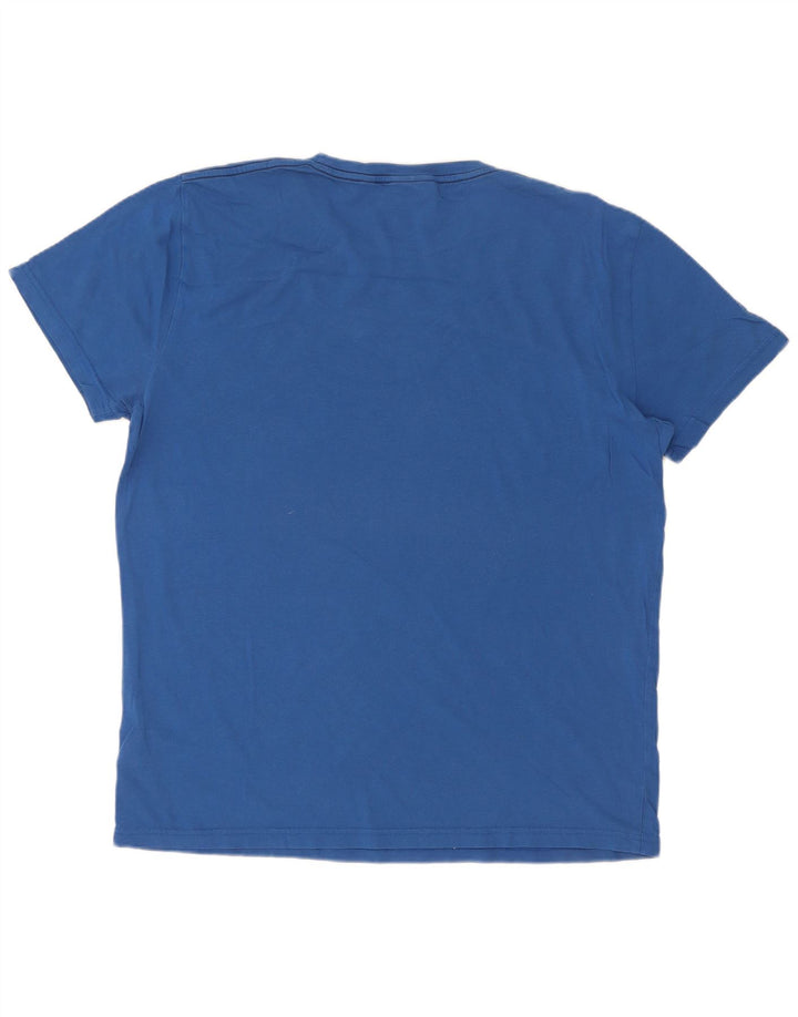 Gant T-shirt grafica da uomo Top grande in cotone blu