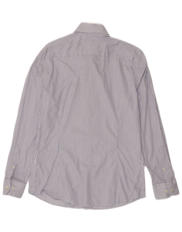 Camicia da uomo slim fit Hackett taglia 39 15 cotone a righe blu medio