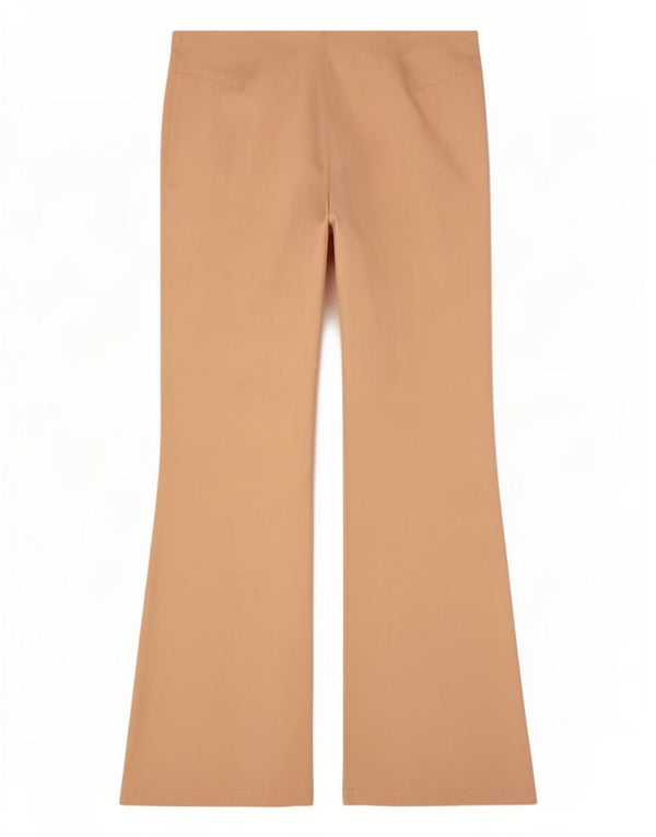 Pantaloni casual a zampa da donna Benetton IT 42 Medium W30 L33 Cotone beige