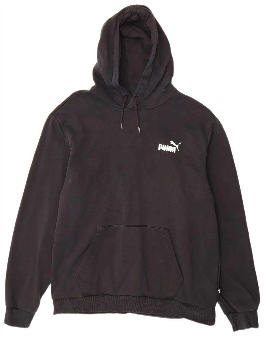 Felpa con cappuccio da uomo PUMA grande in cotone nero