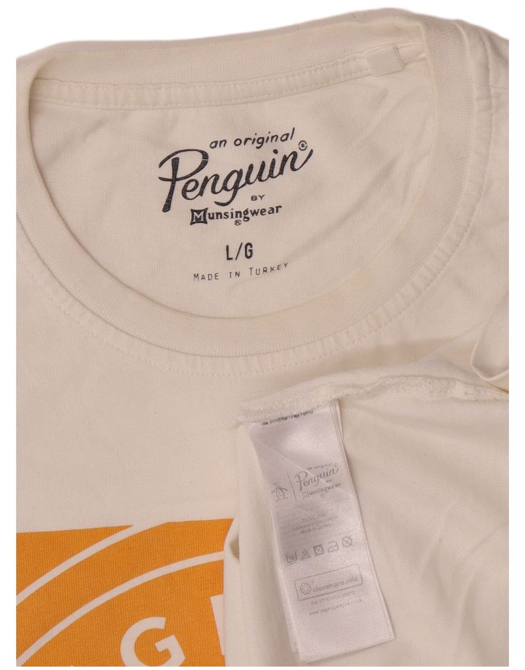 T-shirt grafica da uomo Penguin Top grande in cotone bianco