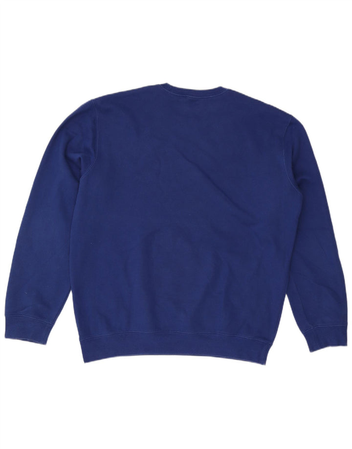 Felpa grafica da uomo Champion Jumper XL in cotone blu
