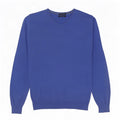 Maglione da uomo con scollo a V Massimo Dutti in cotone blu medio