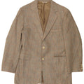 Giacca blazer da uomo a 2 bottoni Oakmont taglia 39 a quadri marrone medio