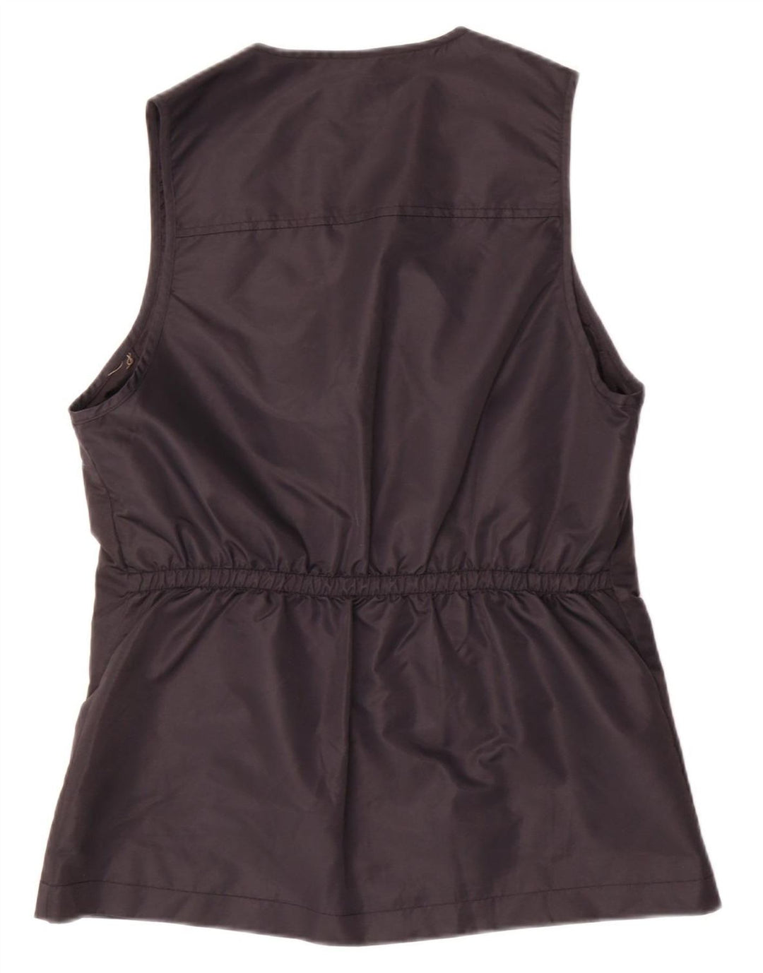 Gilet da donna VINTAGE UK 10/12 medio nero in poliammide