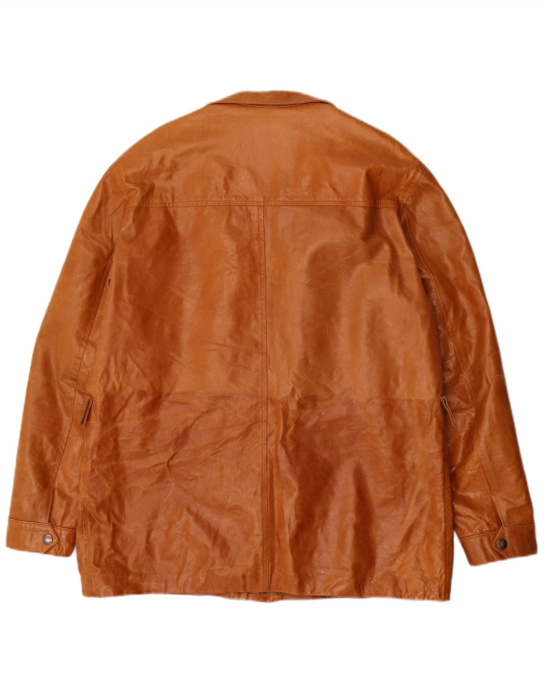 Giacca in pelle vintage da uomo UK 42 XL in pelle marrone