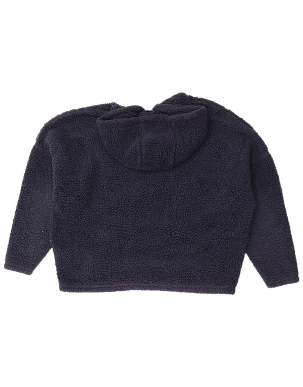 Maglione in pile oversize con cappuccio da donna Ellesse UK 8 Small Blu Navy