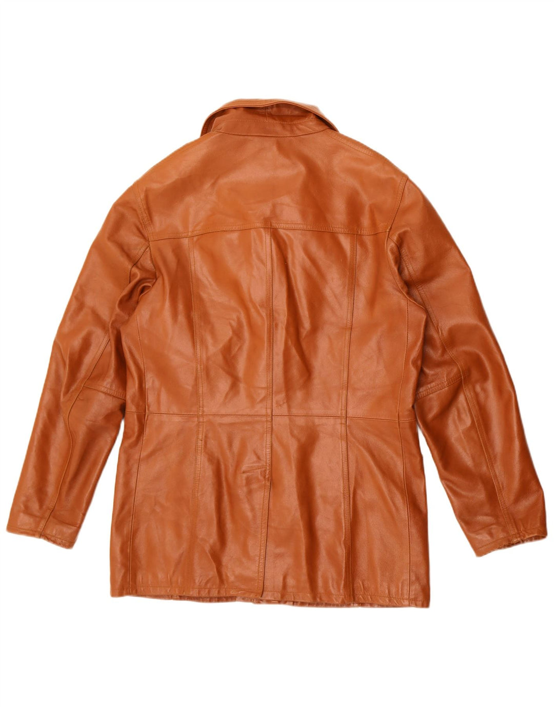 Giacca in pelle vintage da uomo UK 36 piccola marrone