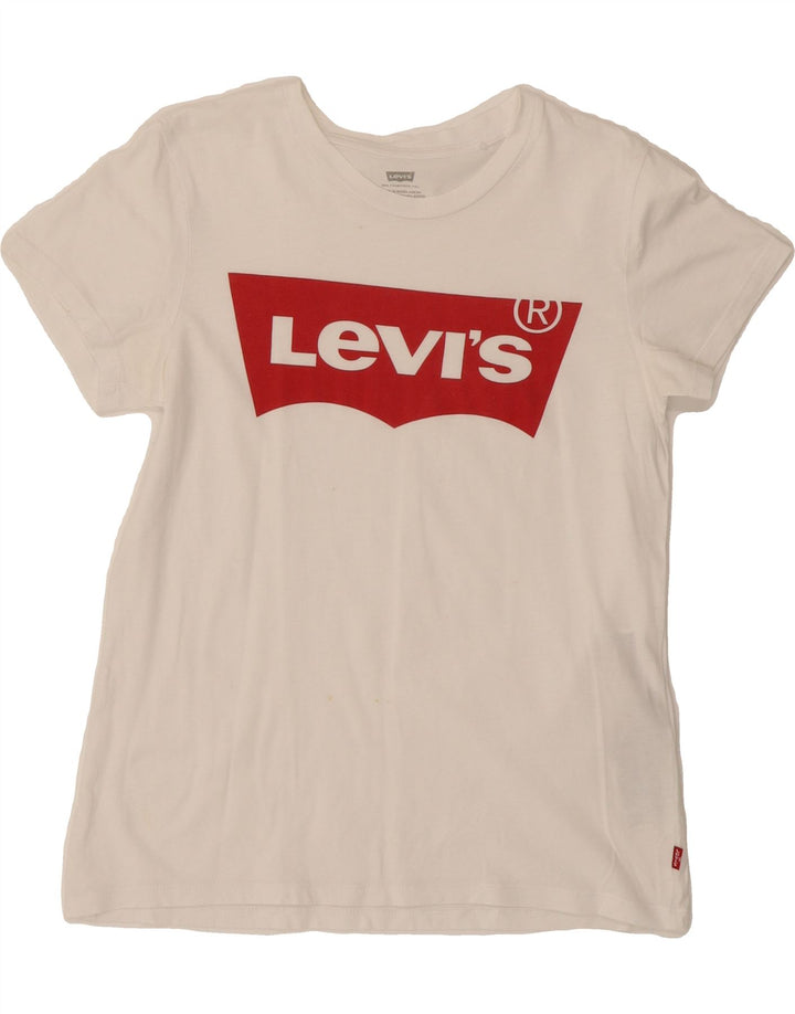LEVI'S Mens Graphic T-Shirt Top XS White Cotton Vintage Levi's and Second-Hand Levi's from Messina Hembry 