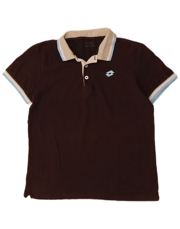 Polo da uomo LOTTO Large in cotone marrone