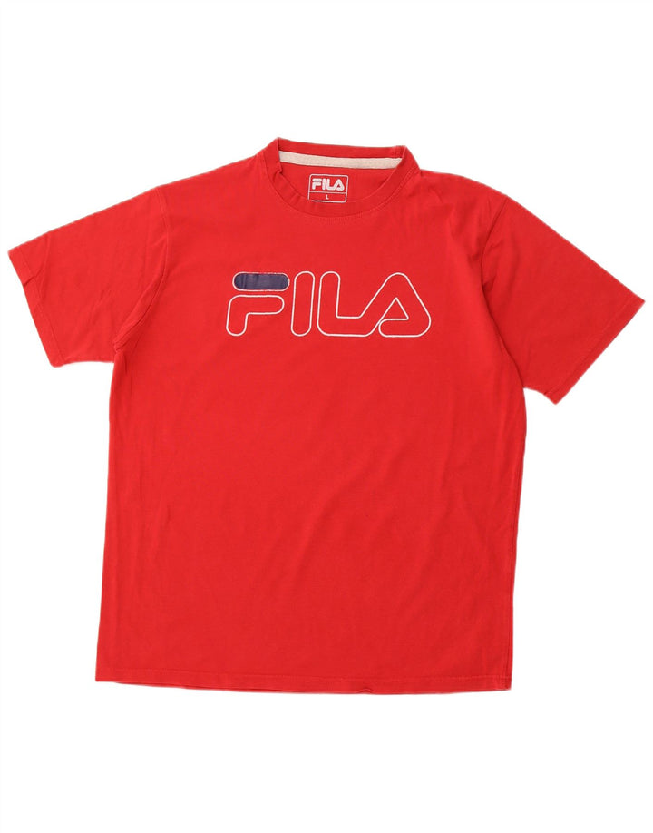 T-shirt grafica da uomo FILA Top grande rossa