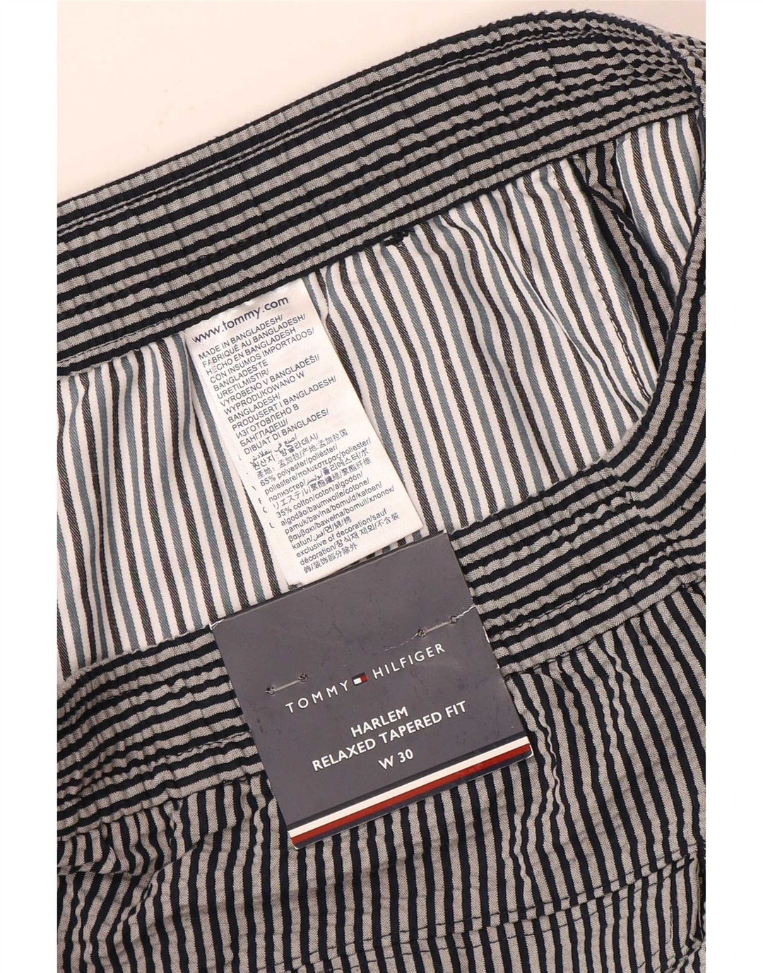 Tommy Hilfiger Uomo Harlem Relaxed Fit Chino Pantaloncini W30 Medio Blu Navy