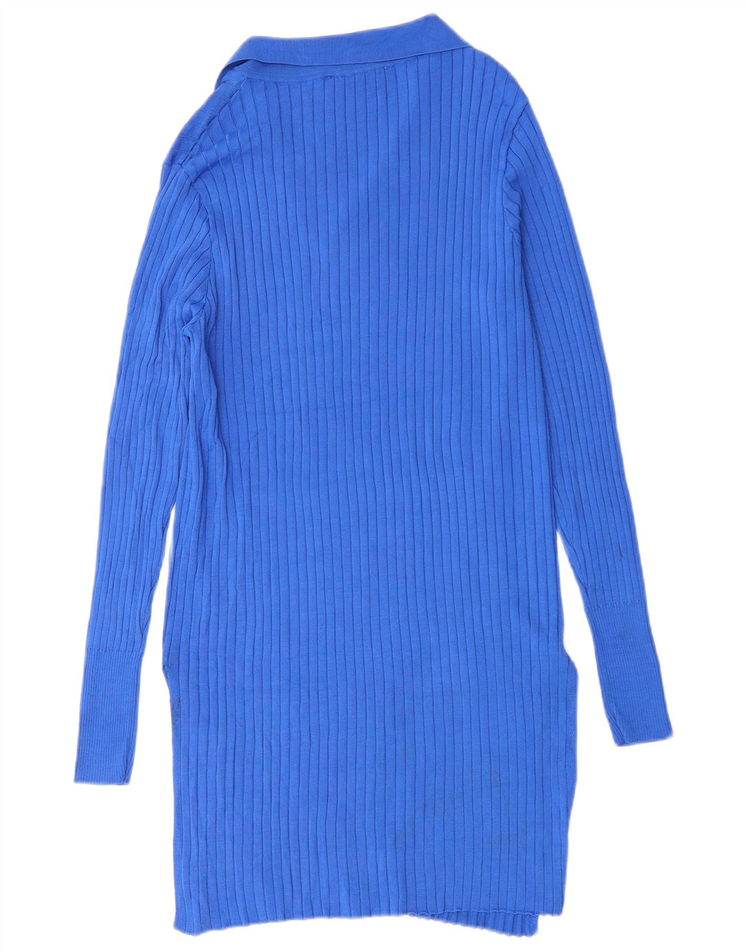 Abito maglione a maniche lunghe da donna Zara UK 14 grande viscosa blu