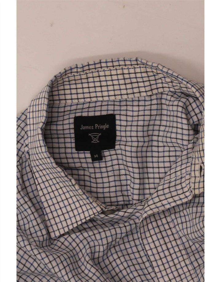 Camicia da uomo James Pringle a quadri bianchi medi