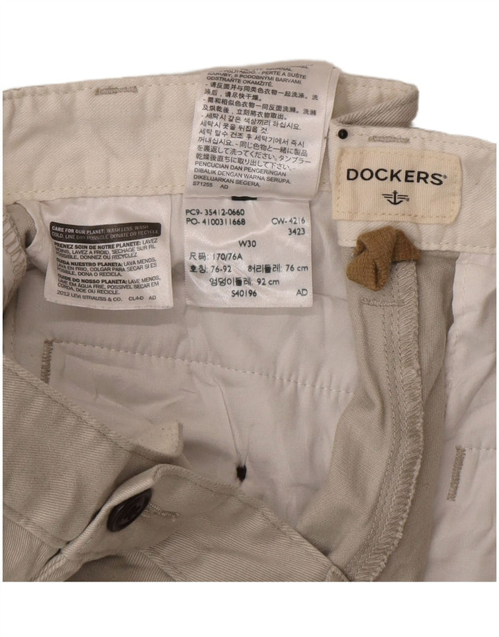 Pantaloncini cargo da uomo Dockers W30 in cotone beige medio